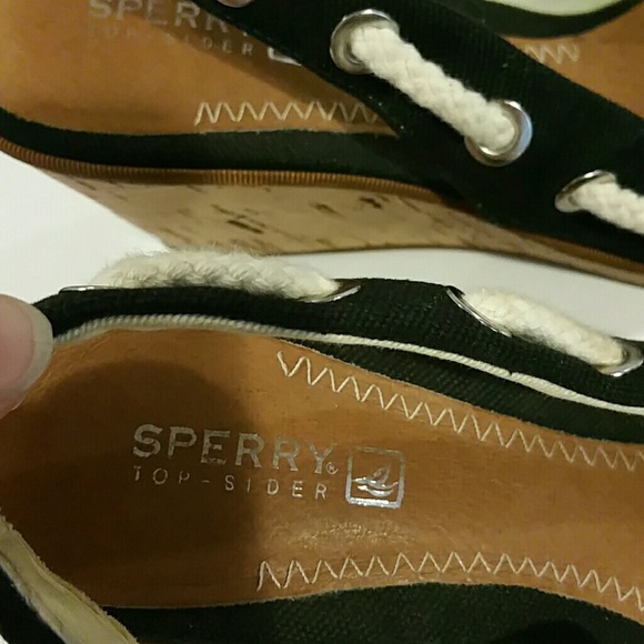 SPERRY TOP SIDER WEDGE PEEP TOE HEELS - Picture 4 of 6